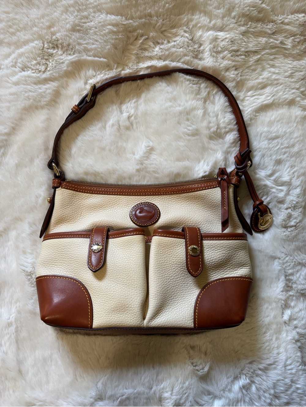 Dooney & Bourke All Weather Leather Double Pocket Carrier NWT